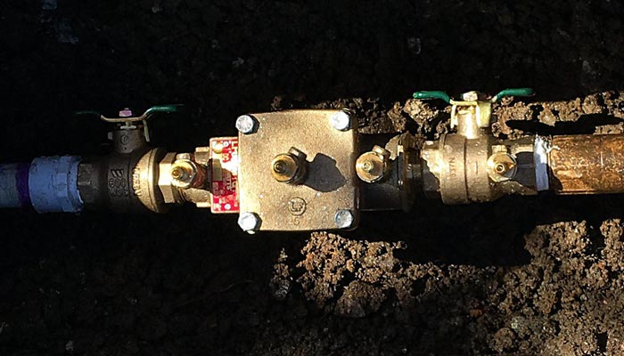 A typical 1" backflow device replacement in Napa